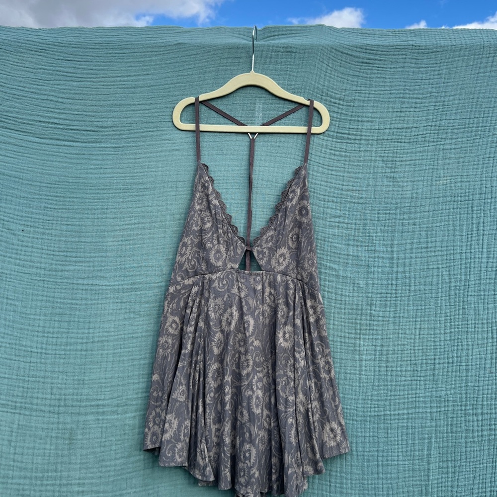 Rare Free People Gray Sleeveless Top